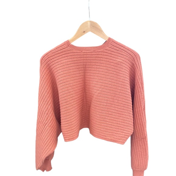 Cotton Candy LA Orange Cropped Crewneck Sweater - Women’s Size XS, Long Sleeve - Picture 2 of 3